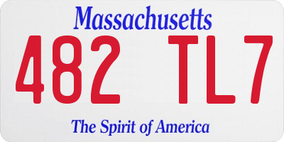 MA license plate 482TL7
