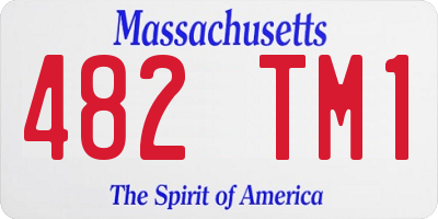 MA license plate 482TM1