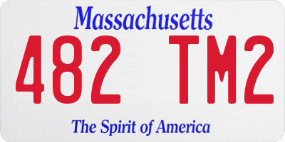 MA license plate 482TM2