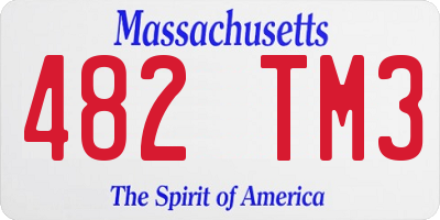 MA license plate 482TM3
