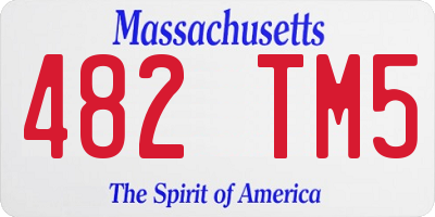 MA license plate 482TM5