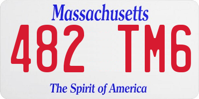 MA license plate 482TM6