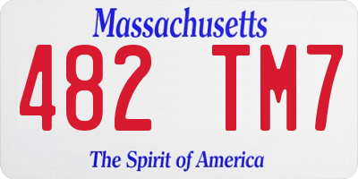 MA license plate 482TM7