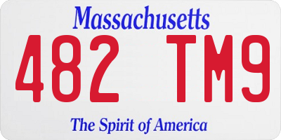 MA license plate 482TM9