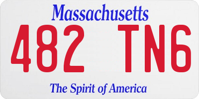 MA license plate 482TN6