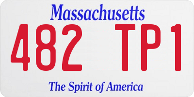 MA license plate 482TP1