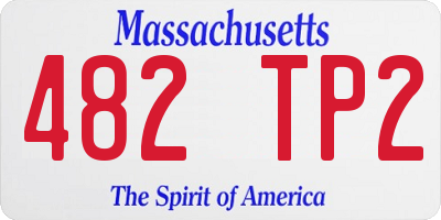 MA license plate 482TP2