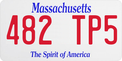 MA license plate 482TP5