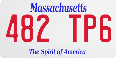 MA license plate 482TP6