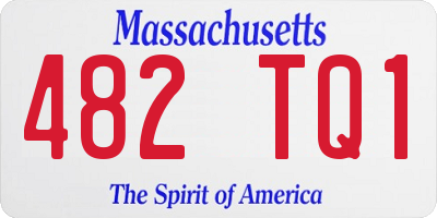 MA license plate 482TQ1