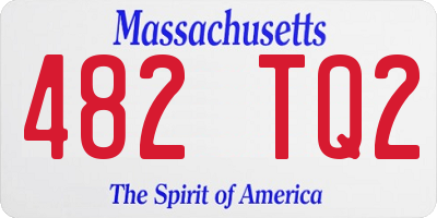 MA license plate 482TQ2