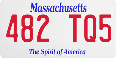 MA license plate 482TQ5