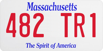 MA license plate 482TR1