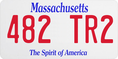 MA license plate 482TR2