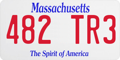 MA license plate 482TR3