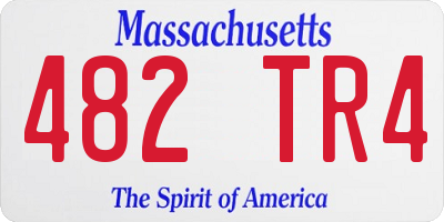 MA license plate 482TR4
