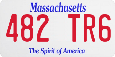 MA license plate 482TR6