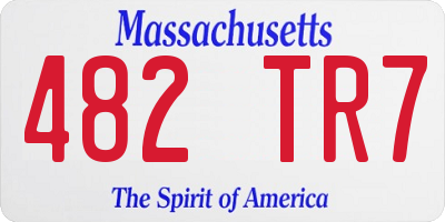 MA license plate 482TR7