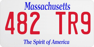 MA license plate 482TR9