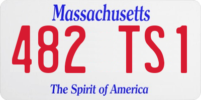MA license plate 482TS1