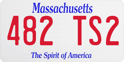 MA license plate 482TS2