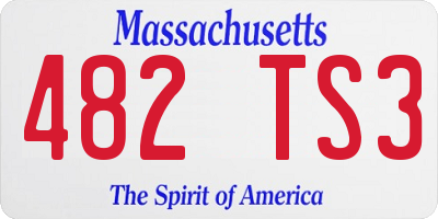 MA license plate 482TS3