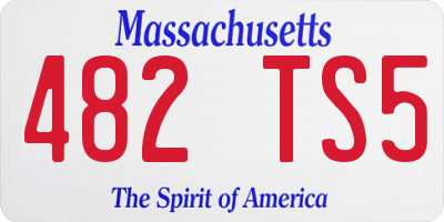 MA license plate 482TS5