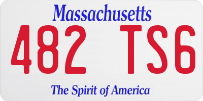 MA license plate 482TS6