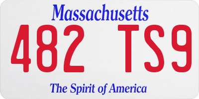 MA license plate 482TS9
