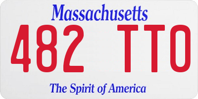 MA license plate 482TT0
