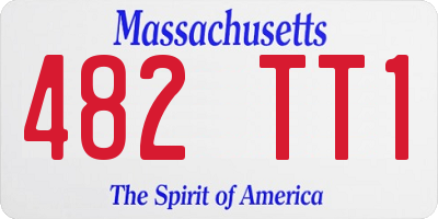 MA license plate 482TT1