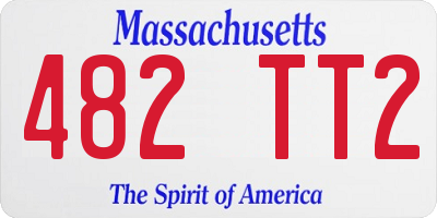 MA license plate 482TT2