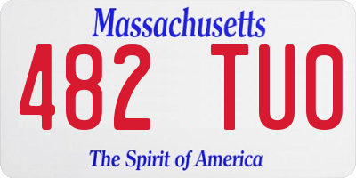 MA license plate 482TU0