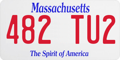 MA license plate 482TU2