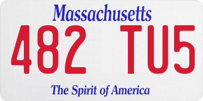 MA license plate 482TU5
