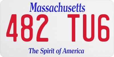 MA license plate 482TU6