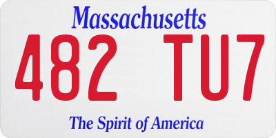 MA license plate 482TU7