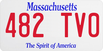 MA license plate 482TV0