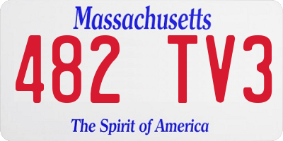 MA license plate 482TV3