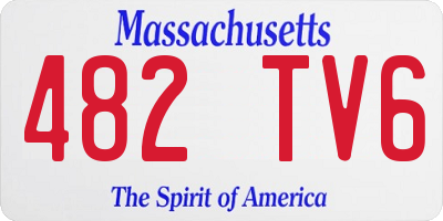MA license plate 482TV6
