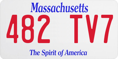 MA license plate 482TV7