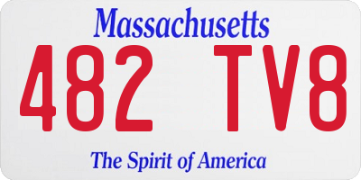 MA license plate 482TV8