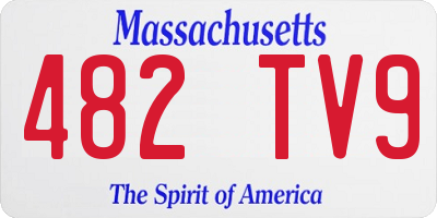 MA license plate 482TV9
