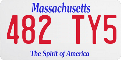 MA license plate 482TY5