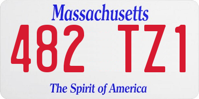 MA license plate 482TZ1