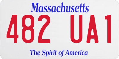 MA license plate 482UA1