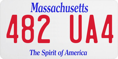 MA license plate 482UA4