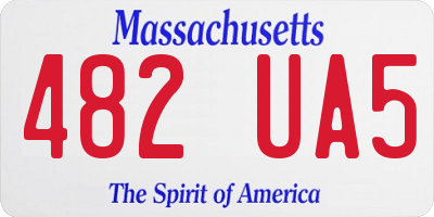 MA license plate 482UA5