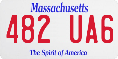 MA license plate 482UA6