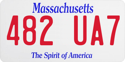 MA license plate 482UA7